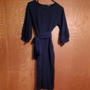Navy Blue Dress W Pockets